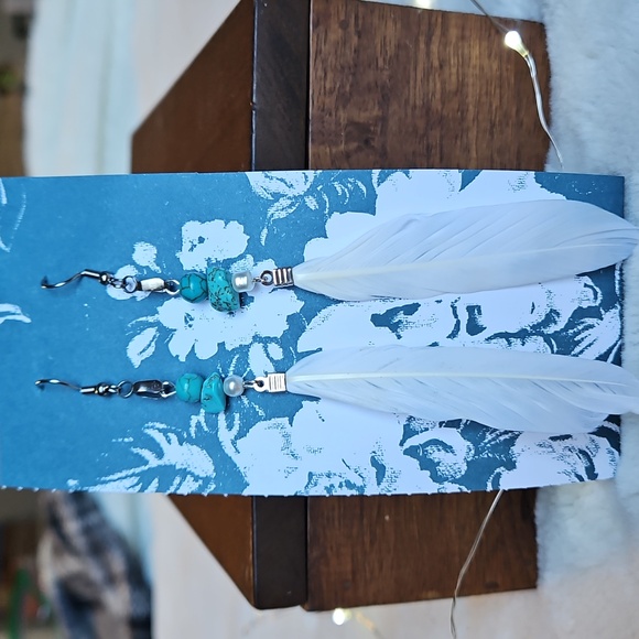 2 for $15 Handmade Feather Earrings - Picture 6 of 9